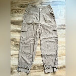 Find Me Now Cargo Tapered Ankle Pants in Dark Khaki - Size 4